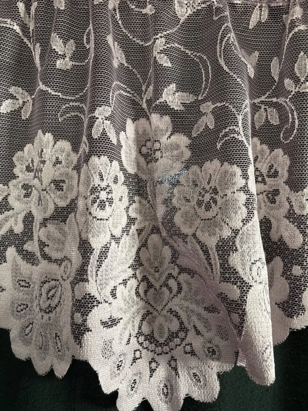 Purple Floral Lace Valance Curtain 54